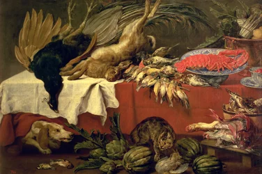 Martwa natura z dziczyzną i homarem, ok. 1610